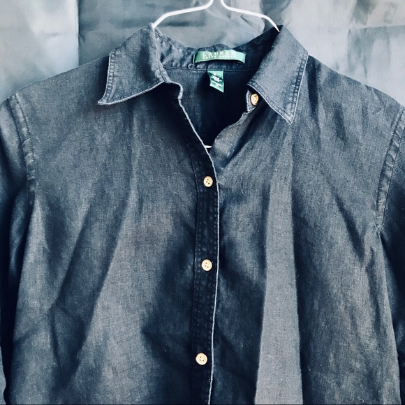 Lovely black Ralph Lauren button down 🖤✨ - Picture 2 of 3